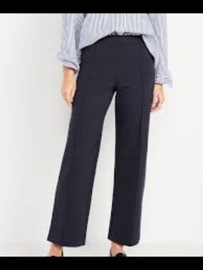 Old Navy Navy Wide-Leg Pull-On Pants